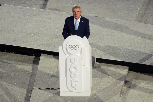 Thomas Bach at the closing ceremony