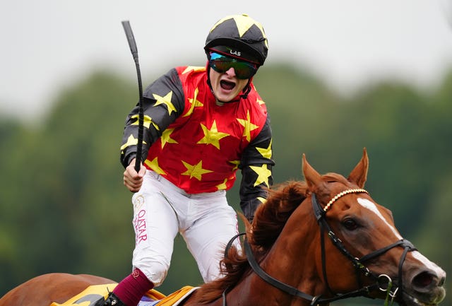 Cieren Fallon celebrates aboard Montassib