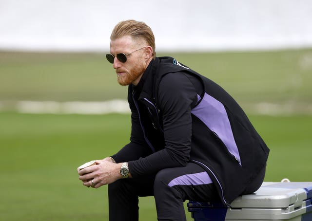 England captain Ben Stokes sits down watching nets during an injury lay-off in 2024.