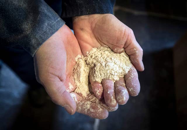 A handful of flour