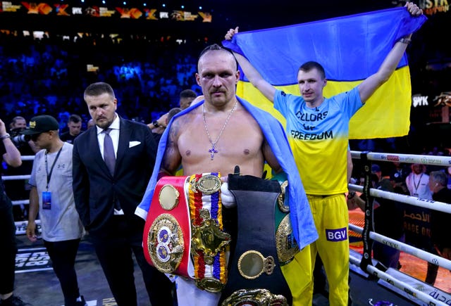 Saudi Arabia staged Usyk's win over Anthony Joshua in their rematch earlier this year (Nick Potts/PA)