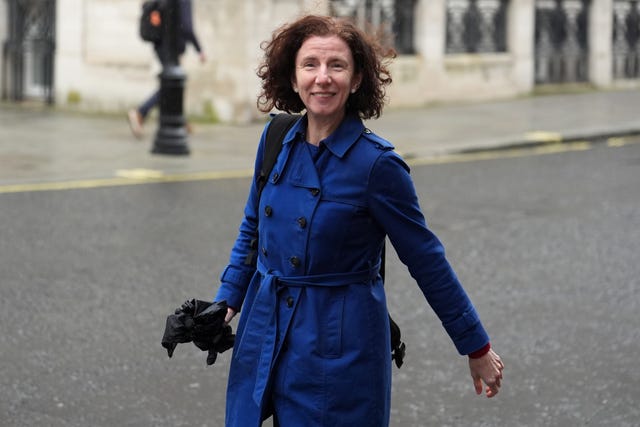Minister for Women and Equalities Anneliese Dodds arrives for a Cabinet meeting in central London