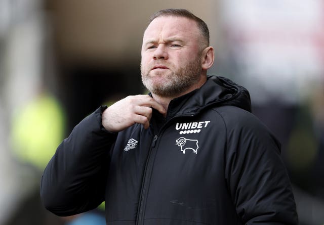 Derby County manager Wayne Rooney