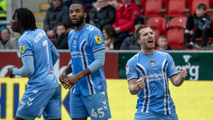 Coventry claimed victory at Rotherham (Ian Hodgson/PA)