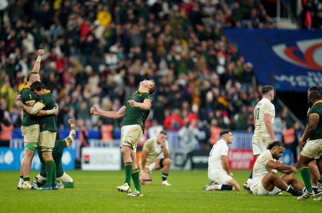 England were narrowly beaten by South Africa in the Rugby World Cup semi-finals
