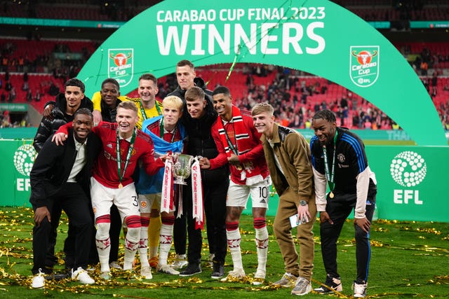 Manchester United reached the finals of both domestic cup competitions, winning the Carabao Cup