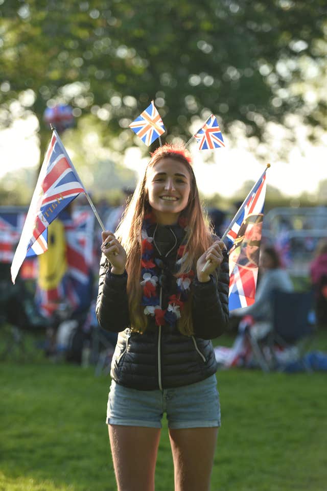 Charlotte Alexander, 25, arrives to show her support for the couple (David Mirzoeff/PA)