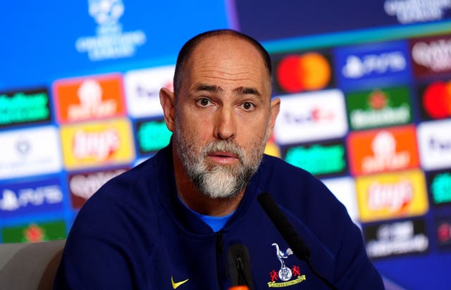 Tottenham interim manager Igor Tudor speaks at a press conference