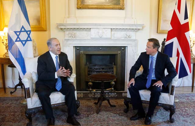Lord Cameron and Benjamin Netanyahu