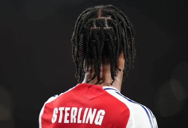 Back of Raheem Sterling 