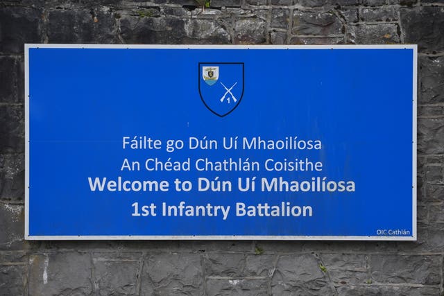 Signage at Renmore Barracks