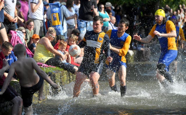 Annual Football in the River match