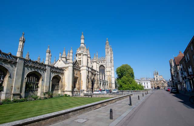 King’s Parade - with King’s College (left) and the Senate House in the distance - in Cambridge