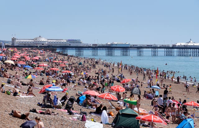 People at Brighton beach