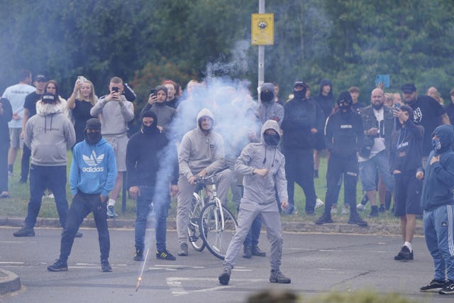 Unrest near the Holiday Inn Express in Rotherham