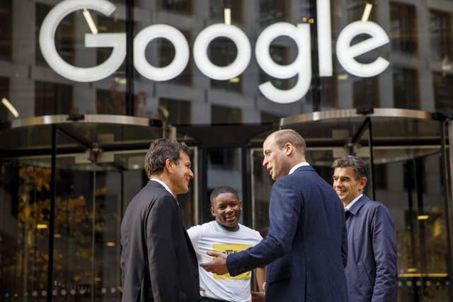 The Duke of Cambridge at Google's offices