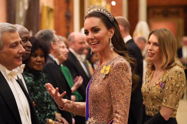 The Princess of Wales at a royal reception