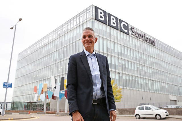Tim Davie at BBC Scotland in Glasgow for his first day in the role as director-general 