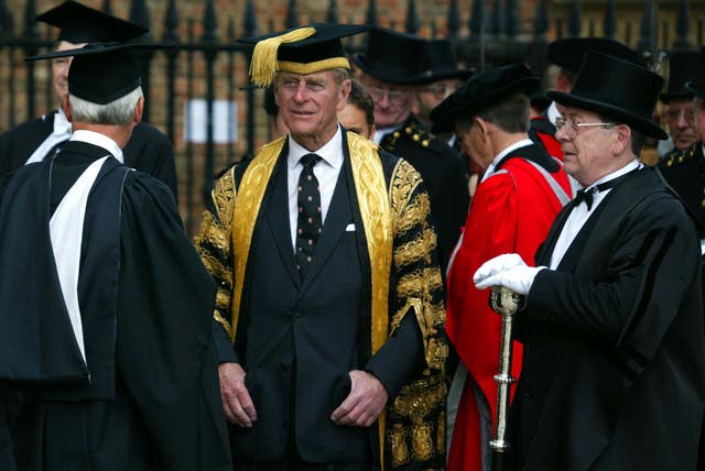 Philip in his Chancellor gown