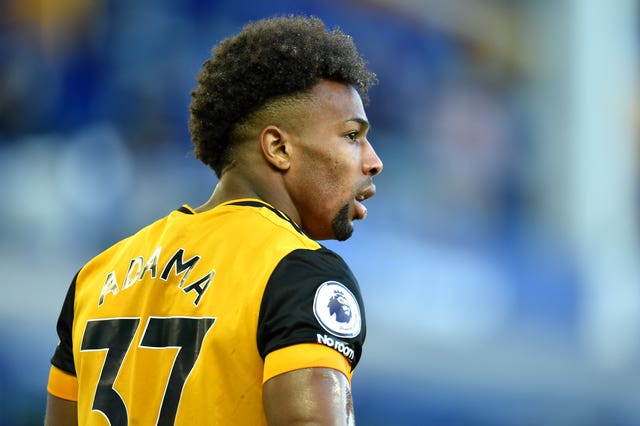 Wolverhampton Wanderers' Adama Traore in profile on the pitch