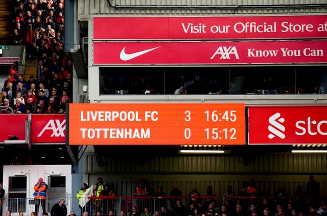 Liverpool v Tottenham Hotspur – Premier League – Anfield