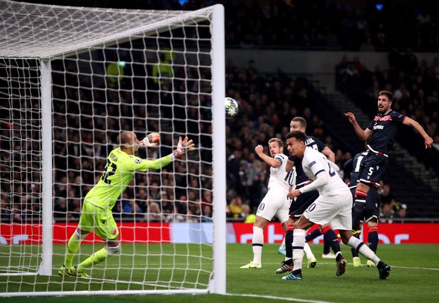 Kane put Spurs in front early one with a glancing header