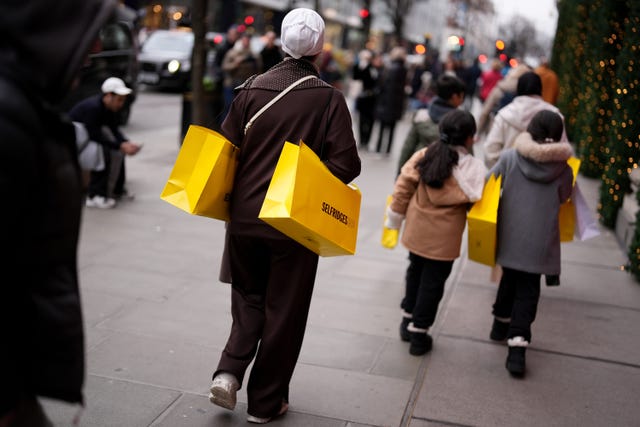 Shoppers on Oxford Street, London, during the Boxing Day sales