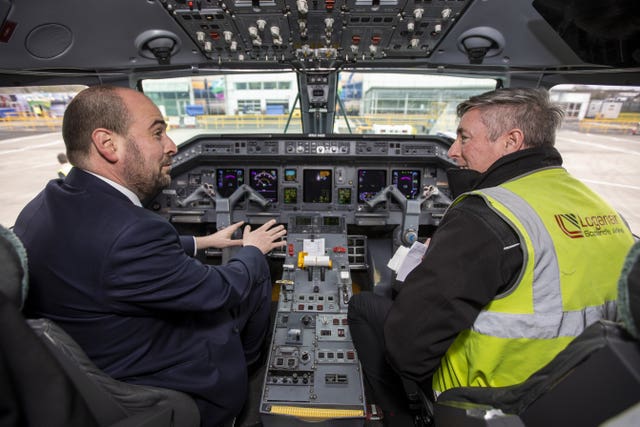 Richard Holden visit to Derry Airport