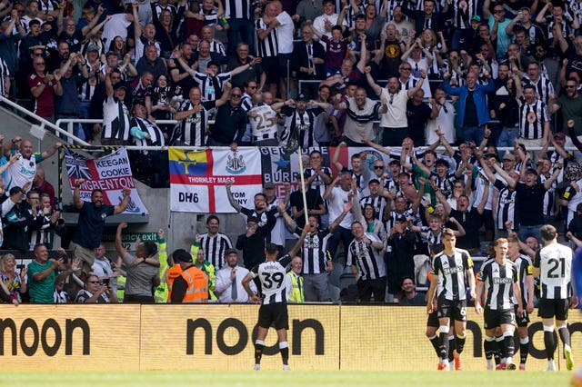 Bruno Guimaraes celebrates