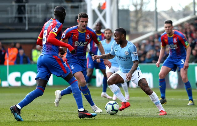 Raheem Sterling scored twice for Manchester City at Palace