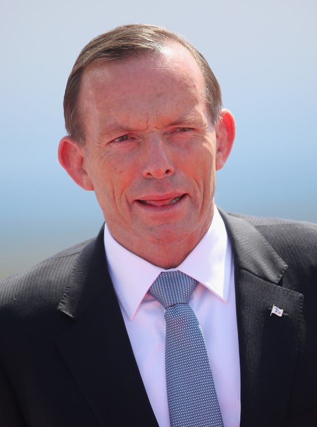 Former Australian prime minister Tony Abbott