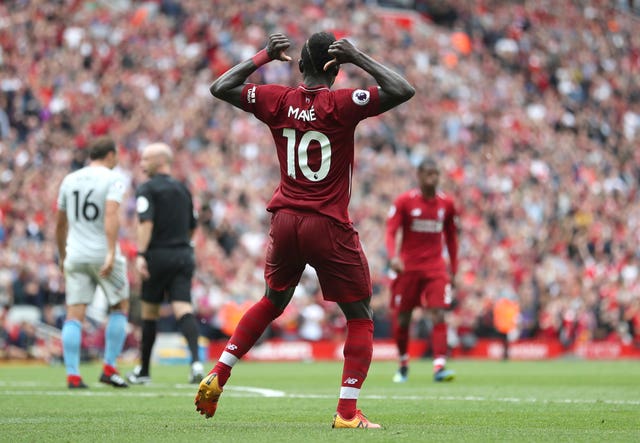 Liverpool’s Sadio Mane starred in the win over West Ham