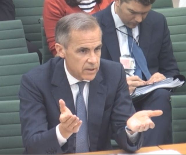 Mark Carney appearing before the Treasury Select Committee