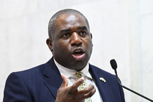 David Lammy speaks at a press conference