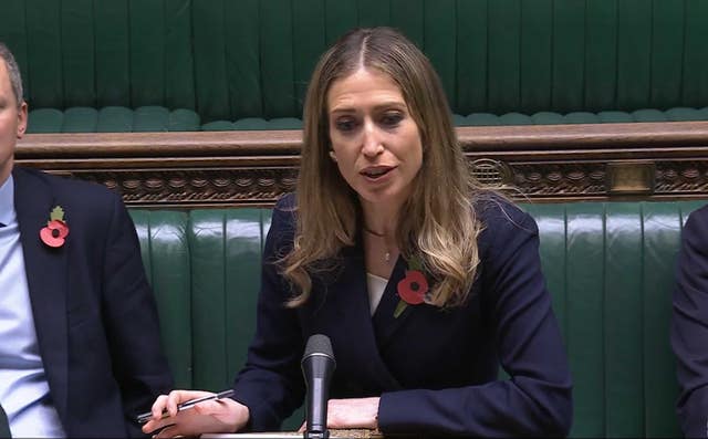 Shadow education secretary Laura Trott speaking in Parliament 