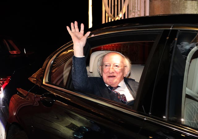 Michael D. Higgins leaving Aras an Uachtarain