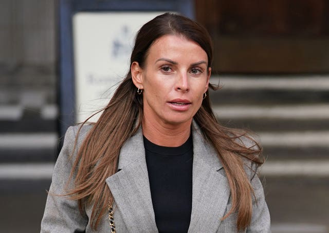 Coleen Rooney leaving the Royal Courts Of Justice, London