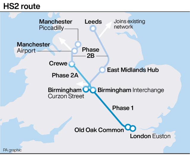 RAIL HS2 route