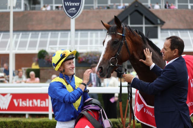 Jockey Tom Marquand with More Thunder at Newbury