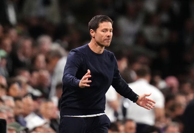 Xabi Alonso on the touchline