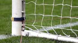Close up of the goal posts after they were readjusted and HawkEye recalibrated resulting in a delay of game before the Sky Bet Championship match at the MKM Stadium, Kingston upon Hull. Picture date: Sunday October 16, 2022.