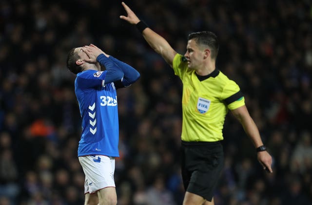 Ryan Kent, left, is out for Rangers