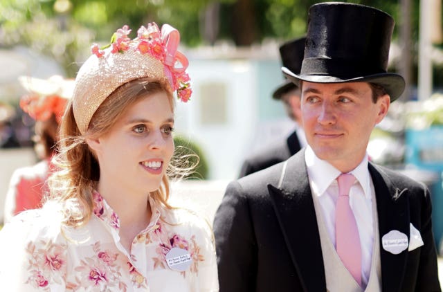 Princess Beatrice was at the races with her husband