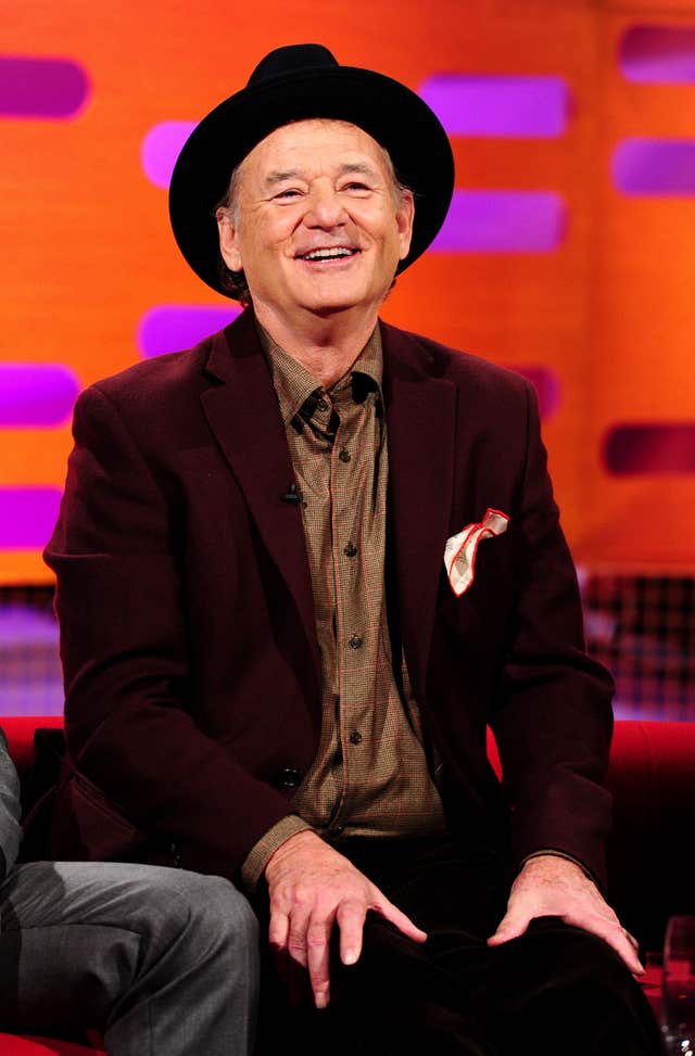 Bill Murray during filming of the Graham Norton Show