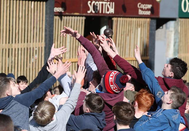 Youngsters at the Jedburgh Hand Ba event