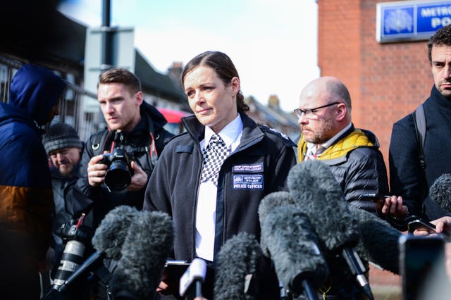 North Area BCU Commander Chief Superintendent Helen Millichap speaking to the media (Rebecca Brown/PA)