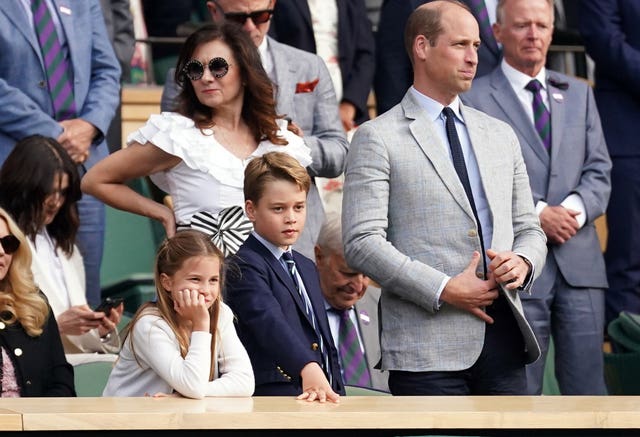 Prince George in the Royal Box at Wimbledon
