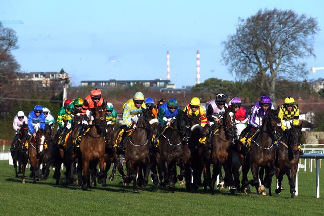 High Definition leads the field round at Leopardstown