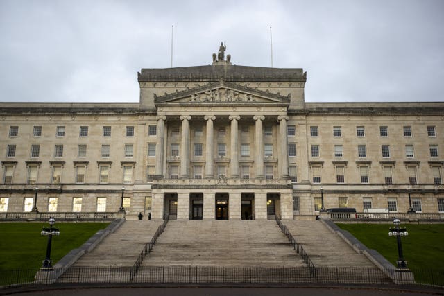 Exterior view of Parliament Buildings at Stormont Estate