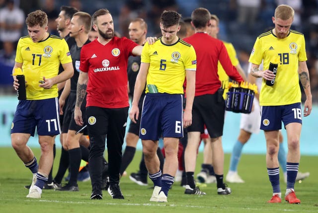 Scotland are out to bounce back from their defeat in Israel when they take on Portugal (Adam Davy/PA).